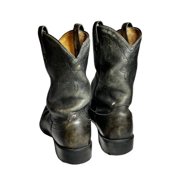 Ariat Mens Roper Black Cowboy Boot 35501 Pull On - Picture 6 of 14